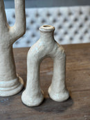 Kandelaar van beige geglazuurd aardewerk - Blix Small