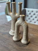 Kandelaar van beige geglazuurd aardewerk - Blix Small