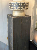 Zwarte zuil van grof hout - 120x35x35 cm