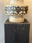 Zwarte zuil van grof hout - 120x35x35 cm