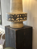 Zwarte zuil van grof hout - 120x35x35 cm