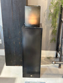 Zwarte metalen zuil - 75x25x25 cm