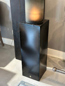Zwarte metalen zuil - 75x25x25 cm