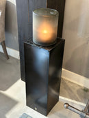 Zwarte metalen zuil - 75x25x25 cm