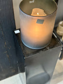 Zwarte metalen zuil - 75x25x25 cm