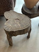 Bijzettafeltje boomstam van vergrijsd hout