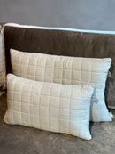 Kaki groen kussen van mousseline stof - 40x60 cm - Reza Irish Cream