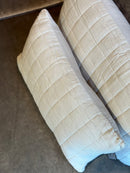 Kaki groen kussen van mousseline stof - 40x60 cm - Reza Irish Cream