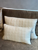 Kaki groen kussen van mousseline stof - 40x60 cm - Reza Irish Cream