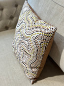 Kussen met gekleurde borduursels - Sustella Brugundy CLAUDI - 45x45 cm