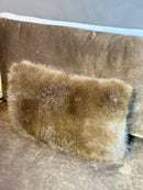 Faux-bont kussen in karamelkleur - 30x50 cm - Julia Otter Brown