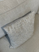 Beigekleurig kussen met stiksels - Tival Sand CLAUDI - 45x45 cm