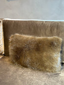 Faux-bont kussen in karamelkleur - 30x50 cm - Julia Otter Brown