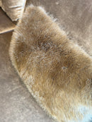 Faux-bont kussen in karamelkleur - 30x50 cm - Julia Otter Brown