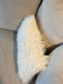 Faux-bont kussen met witte schapenkrulletjes - 30x45 cm - Azila EXCLUSIVE Off White