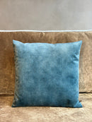 Petrolkleurig kussen van velours stof - 45x45 cm - Adona Niagara