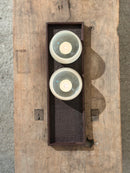 Leren dienblad rechthoek Maria maat S in donkerbruine krokoprint - 40x12x2,5 cm