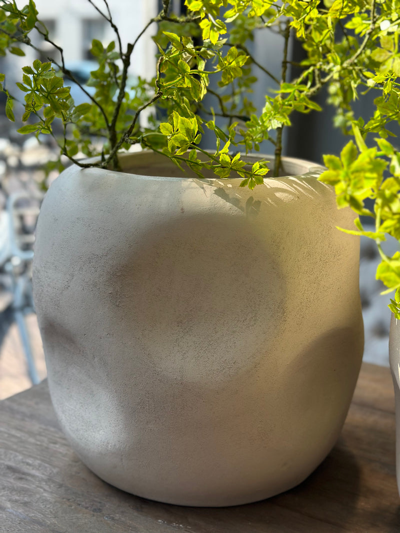 Pot Mancha met deuken in kleur brown - 40x38 cm