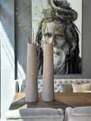 Hoge smalle vaas Soave - light brown - 17x76 cm