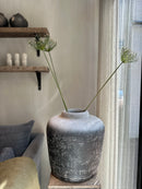 Antraciet pot met smalle hals - H45 x D43 cm