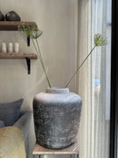 Antraciet pot met smalle hals - H45 x D43 cm