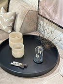 Tribal kwast met bruine streepjes - D2 x B16 cm