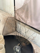 Gedroogd stuk zeegras op metalen statief - B77 x H70 cm