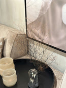 Gedroogd stuk zeegras op metalen statief - B77 x H70 cm