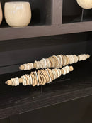 Horizontale kralenketting van katoen maché - B50 x H15 cm