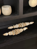 Horizontale kralenketting van katoen maché - B50 x H15 cm