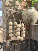 XL Kralenketting van katoen maché - L25 x B9 x H51 cm