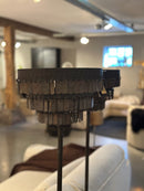 Vloerlamp met staafjes in donkerbruine/roestige kleur - 150 cm