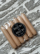 Set van 6 korte kaarsjes van 12 cm - Apricot