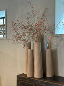 Hoge smalle vaas Soave – light brown – 17x61 cm