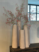 Hoge smalle vaas Soave – light brown – 17x61 cm