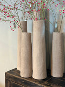 hoge smalle vaas Soave – light brown – 17x48,5 cm