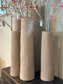 hoge smalle vaas Soave – light brown – 17x48,5 cm