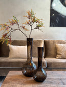 Bolvaas Liza van gerookt bruin glas - H40 x D17 cm