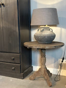 Wijntafel van oud, vergrijsd hout – doorsnede 70 cm