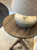 Wijntafel van oud, vergrijsd hout – doorsnede 70 cm