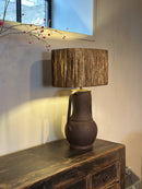 Kruiklamp Rika met raffia gold lampenkap – 65x40 cm