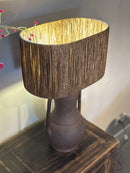 Kruiklamp Rika met raffia gold lampenkap – 65x40 cm