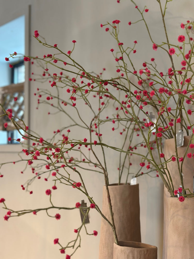Gipskruid tak in fuchsia kleur – 124 cm