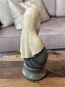 Mariabeeld met moeder en kind in blauwtinten - 38x18x15 cm