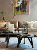 XXL vitrine met kleurrijke vlinders - 18x18x35 cm