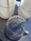 Vlinderstolp met blauwe vlinder - D18 x H21 cm