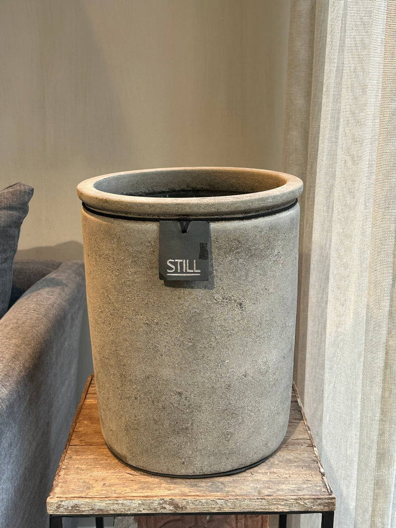 STILL Collection cilinderpot met klassieke hals - Maat L - Tin