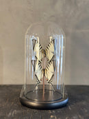 Vlinderstolp met 2 witte vlinders – D12 x H21 cm