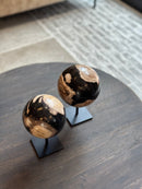 XL marmeren bol op statief – D9 x H17 cm