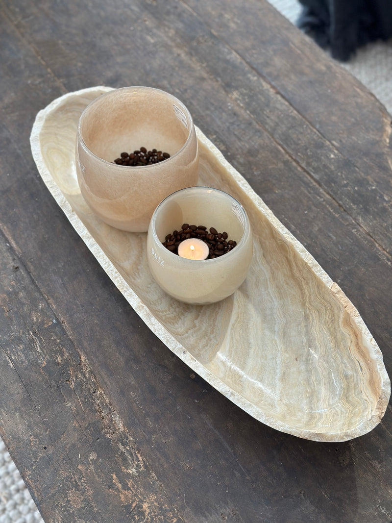Schaal van onyx ovaal – 63x23x6 cm